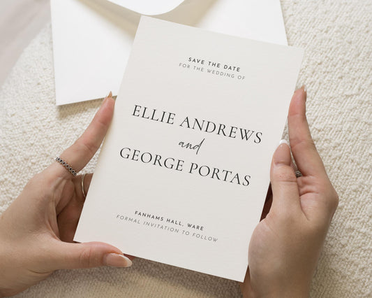 Personalised Save the Date Card, Wedding Save the Date Card, Simple Save the Date, Minimalist Save the Date, Custom Save the Date Card