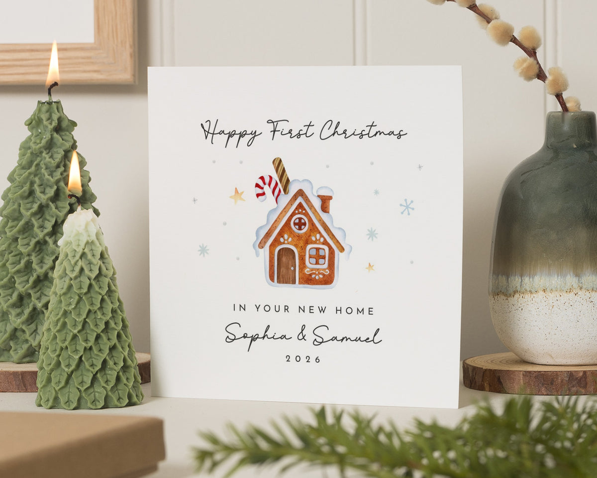First Christmas Card in New Home, Personalised Christmas Card, 1st Christmas Card for Couple, New Home Christmas Card, Christmas Cards