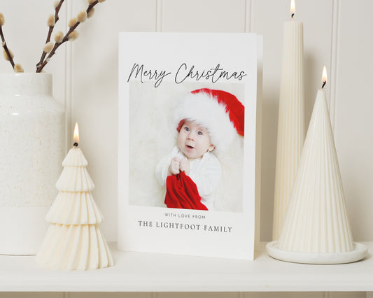 Personalised Photo Christmas Cards, Pack of Christmas Cards, Baby Christmas Card, Pack of 10, 20, 50 or 100