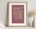 Personalised Gold Foil Song Lyrics Print, Dusty Pink Wall Art, First Dance Wedding Gift, Anniversary Gift, Oak Framed Print