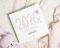 Personalised 2nd Birthday Card for Girl, Second Birthday Card, Daughter Birthday Card, Bunny Rabbit Floral Birthday Cards for Girls