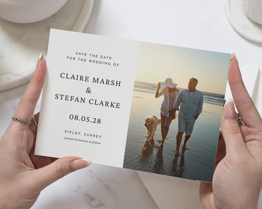 Personalised Save the Date Card, Photo Save the Date Card, Wedding Save the Date, Simple Save the Date, Custom Save the Date Card