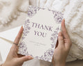 Personalised Wedding Thank You Cards, Floral Wedding Thank You Cards, Thank You Cards, Folded Thank You Card, Wedding Thank You Card
