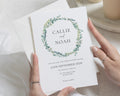 Greenery Wedding Invitations, Eucalyptus Wedding Invite, Botanical Invitation Suite, Elegant Personalised Wedding Stationery