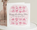 Birthday Card for Her, Cupcake Birthday Card, Personalised Birthday Card, Cute Birthday Card for Friend, Happy Birthday Card for Women
