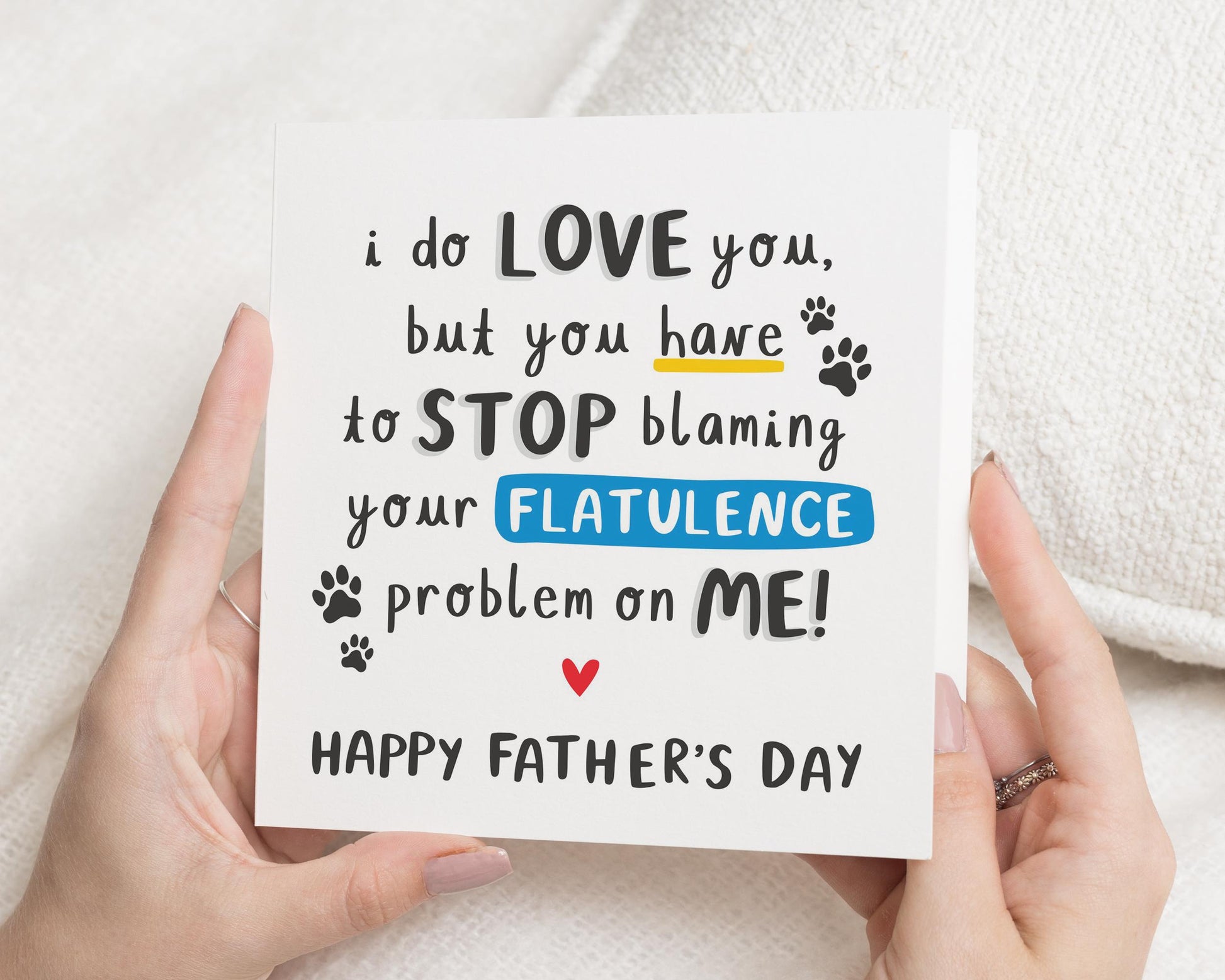 Funny Fathers Day Card, Fathers Day Card from Dog, Dad Card, Flatulence Card, Fathers Day Card for Him, Cute Fathers Day Card