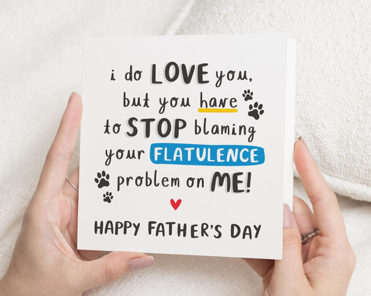 Funny Fathers Day Card, Fathers Day Card from Dog, Dad Card, Flatulence Card, Fathers Day Card for Him, Cute Fathers Day Card