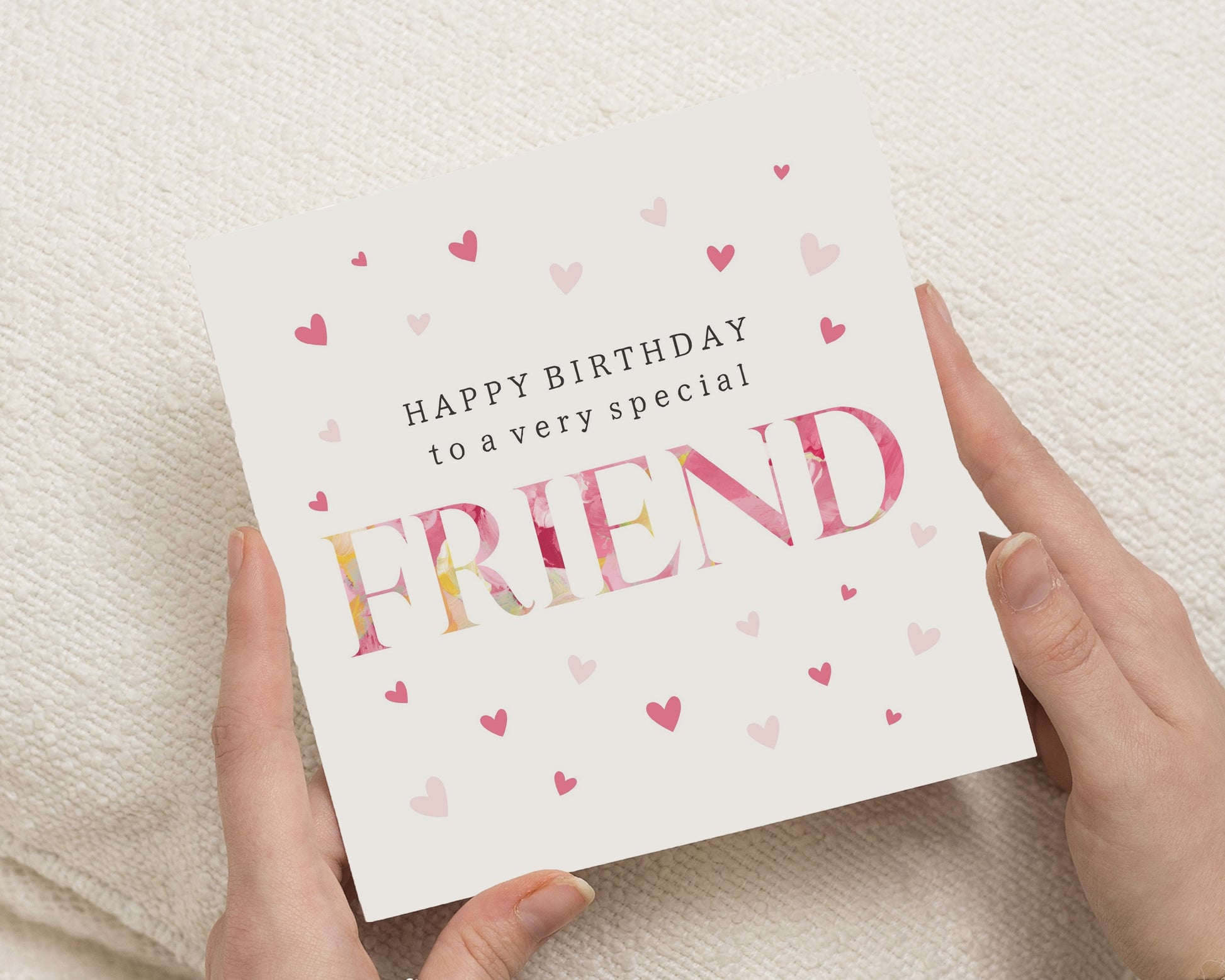 Birthday Card for Friend, Friend Birthday Card, Best Friend Birthday Card, Birthday Card for Her, Floral Birthday Card, Cute Birthday Card