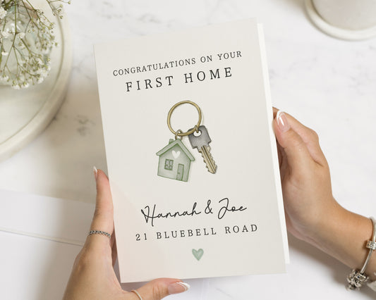 New Home Card, First Home Card, Personalised New Home Card, New House Card, Congratulations Card, Moving House Card, Housewarming Card
