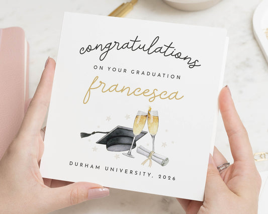 Personalised Graduation Card, Graduation Card for Her, Graduation Card for Daughter, University Congratulations Card, Custom Graduate Card