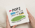 Fathers Day Card for Pops, Golf Fathers Day Card, Best By Par Card, Funny Fathers Day Card for Him, Card from Kids