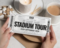 Personalised Stadium Tour Gift Voucher for Dad, Birthday Gift Experience, Custom Stadium Tour Ticket