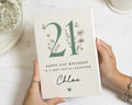 21st Birthday Card for Daughter, Daughter 21st Birthday Card, Personalised Birthday Card for Her, Floral 21st Birthday Cards, Custom Card