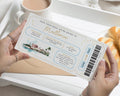 Personalised Holiday Reveal Ticket, Pack Your Bags Gift, Birthday Gift Voucher for Him or Her, Custom Boarding Pass, Surprise Trip Card