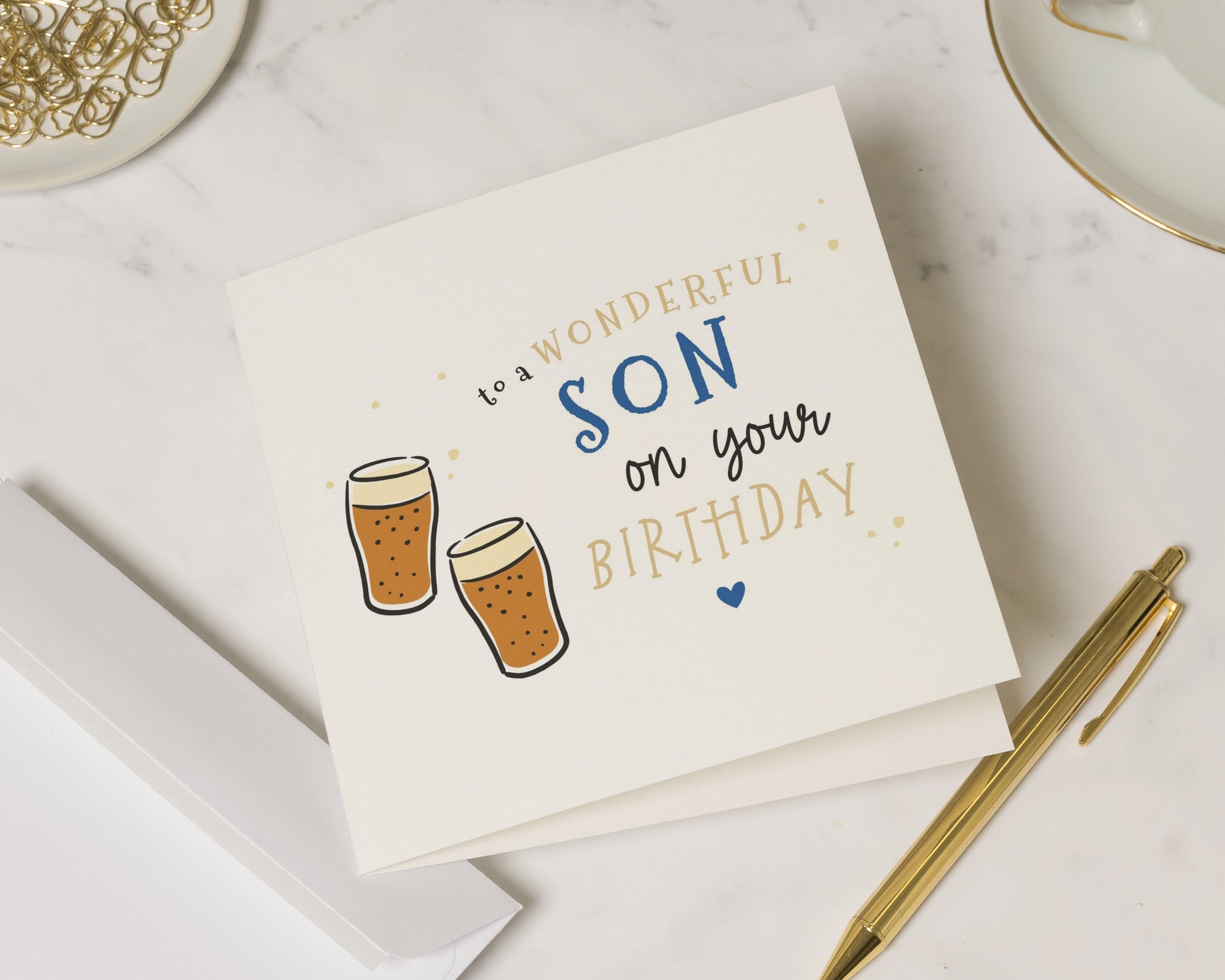 Birthday Card for Son, Son Birthday Card, Birthday Card for Him, Funny Beer Card, Wonderful Son Birthday Card, Simple Birthday Card
