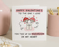 Valentines Day Card, Funny Valentines Card, Card for Boyfriend, Card for Girlfriend, Cute Mushroom Card, Card for Him, Card for Her