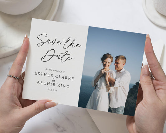 Personalised Save the Date Card, Photo Save the Date Card, Wedding Save the Date, Custom Save the Date, Simple Save the Date Card
