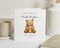 Happy Mothers Day Card for Nana, Personalised Mothers Day Card, Bear Card, Cute Mothers Day Card, Mothers Day Card from Grandchild