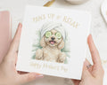 Mothers Day Card, Dog Mothers Day Card, Paws Up and Relax, Cute Dog Card, Funny Mothers Day Card, Card for Mum, Spa Themed Card