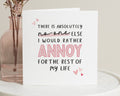 Funny Anniversary Card, Anniversary Card for Husband, Wife, Boyfriend, Girlfriend, Cute Card for Partner, Romantic Card for Couple