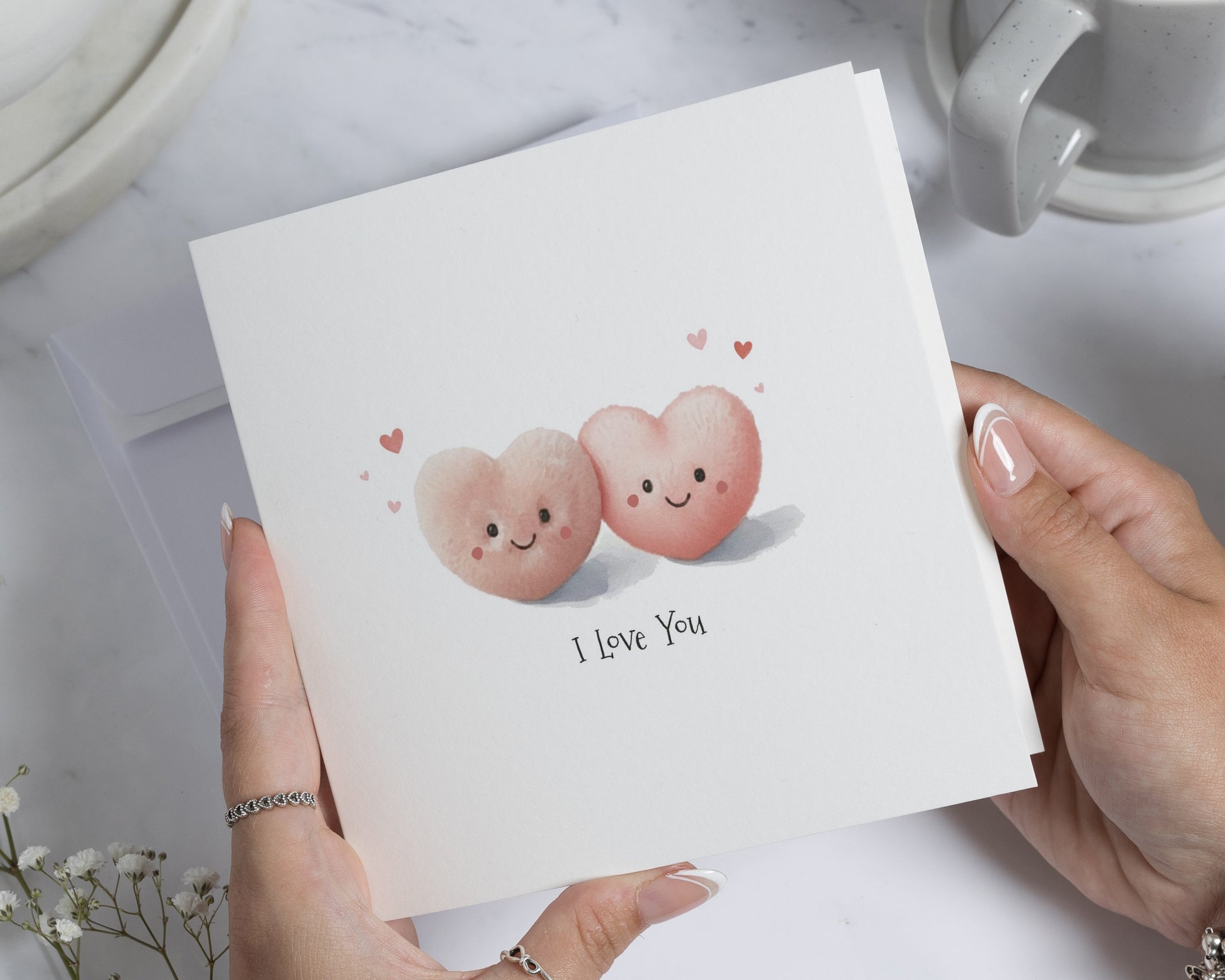 I Love You Card, Cute Anniversary Card, Valentines Day Card, Romantic Card for Him, Romantic Card for Her, Heart Card, Love Card