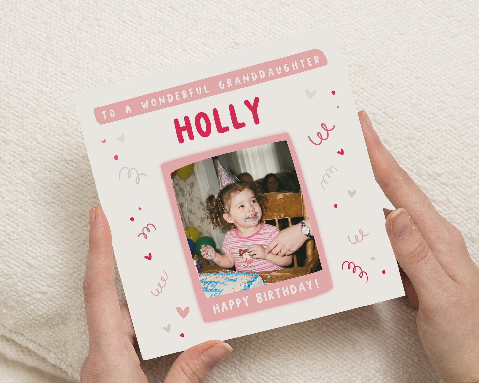 Birthday Card for Granddaughter, Personalised Photo Birthday Card, Granddaughter Birthday Card, Girls Birthday Card, Cute Birthday Card