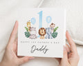 First Fathers Day Card, 1st Fathers Day Card from Baby, Daddy Fathers Day Card, Safari Animal Fathers Day Card, Cute Fathers Day Card