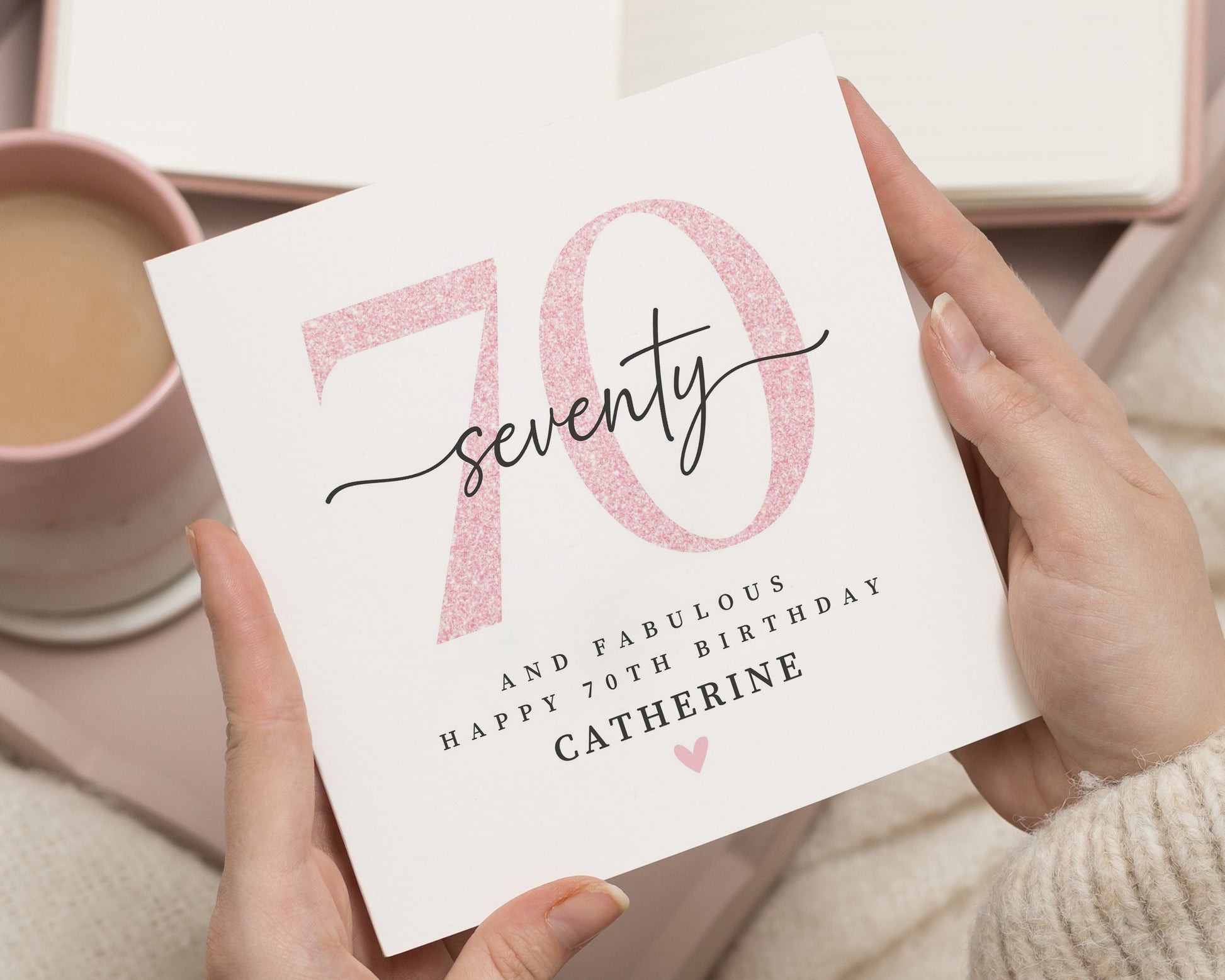 70th Birthday Card for Her, Personalised 70th Birthday Card, Birthday Card for Mum, Birthday Card for Friend, Seventieth Birthday Card
