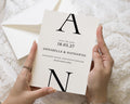 Personalised Save the Date Card, Wedding Save the Date Card, Simple Save the Date, Minimal Save the Dates, Monogram Save the Date