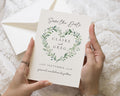 Personalised Save the Date Card, Wedding Save the Date Card, Greenery Save the Date, Custom Save the Date, Simple Save the Date Card