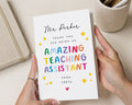 Teaching Assistant Thank You Card, Teacher Thank You Card, Personalised Teacher Card, Thank You Card for TA, School Staff Card, TA Card