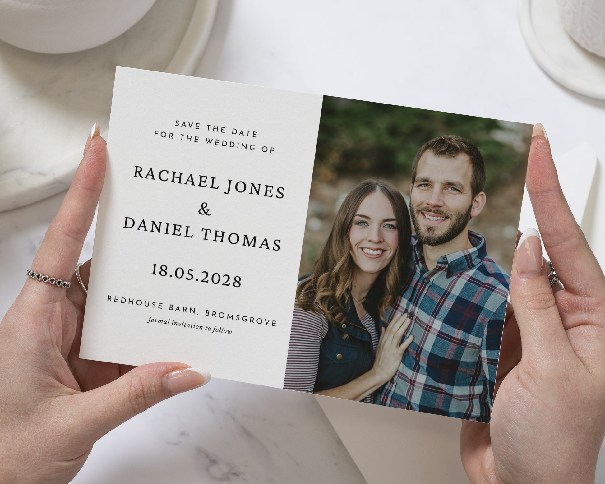 Personalised Save the Date Card, Photo Save the Date Cards, Wedding Save the Date, Simple Save the Date Card, Minimal Save the Dates