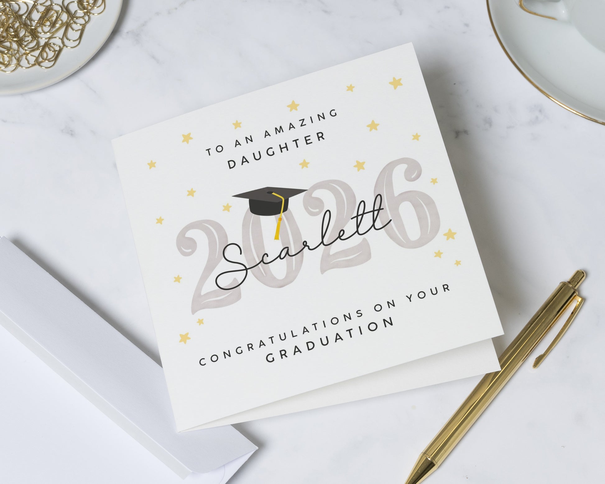 Graduation Card for Daughter, Personalised Graduation Card, 2026 Graduation Card, Congratulations Card for Her, Custom Graduate Card