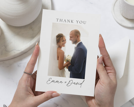Personalised Photo Thank You Card, Wedding Thank You Card, Custom Thank You Card, Simple Thank You Card, Photo Wedding Thank You