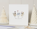 Three French Hens Christmas Card, Funny Christmas Card, Cute Christmas Cards, Chicken Christmas Card, 12 Days of Christmas Card