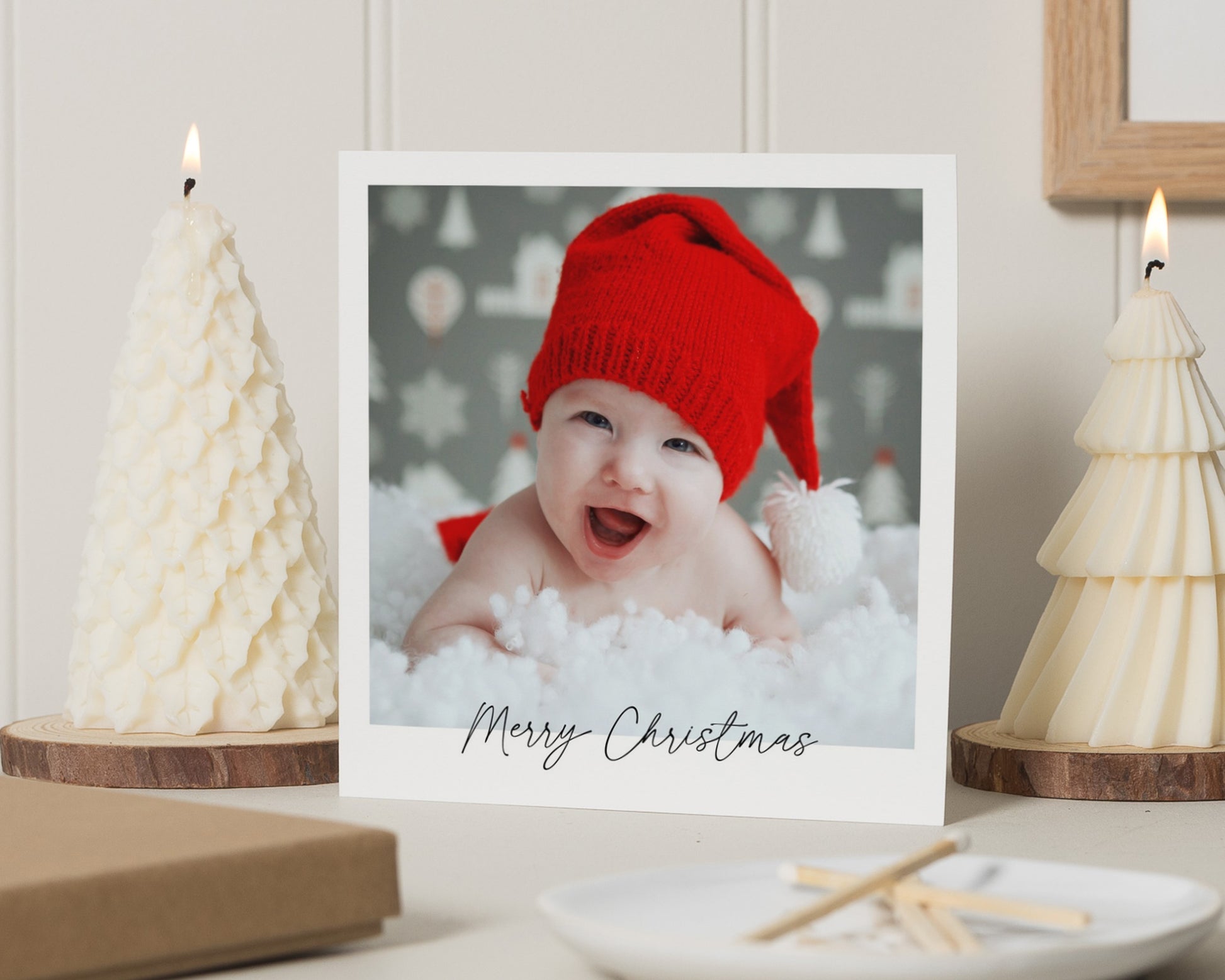 Personalised Photo Christmas Card, Square Christmas Card, Merry Christmas, Baby Photo Card, Custom Christmas Card, Pack of Christmas Cards