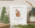 First Christmas In New Home Card, Personalised Christmas Card, New Home Christmas Card, Gingerbread House Card, Couple Christmas Card