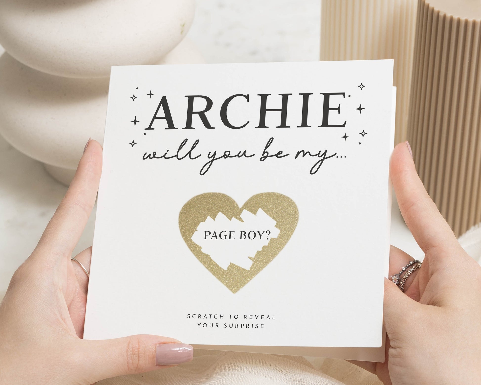 Page Boy Proposal Card, Will You Be My Page Boy Card, Scratch To Reveal Card, Personalised Wedding Card, Wedding Party Card