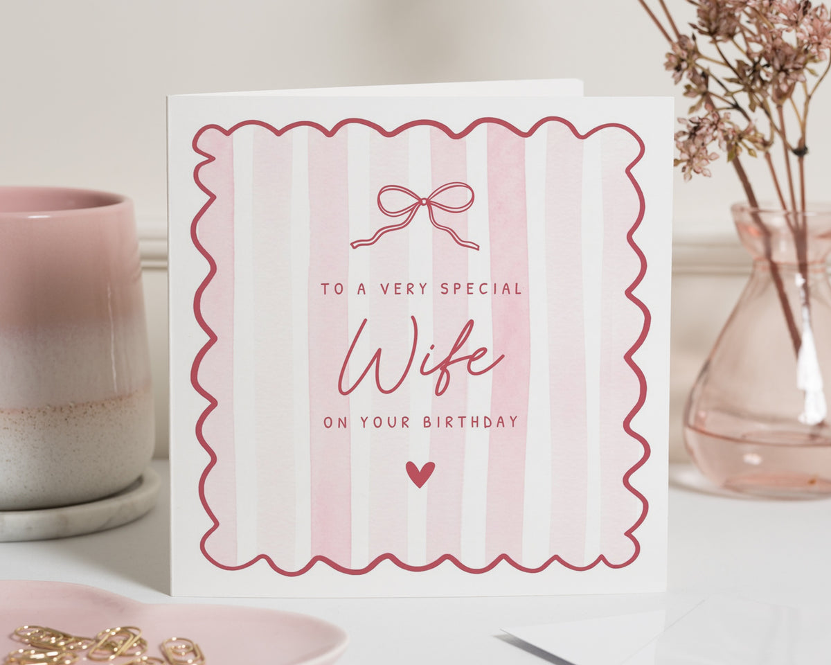 Birthday Card for Wife, Wife Birthday Card, Birthday Card for Her, Romantic Birthday Card, Cute Birthday Cards for Wife, Wife Card
