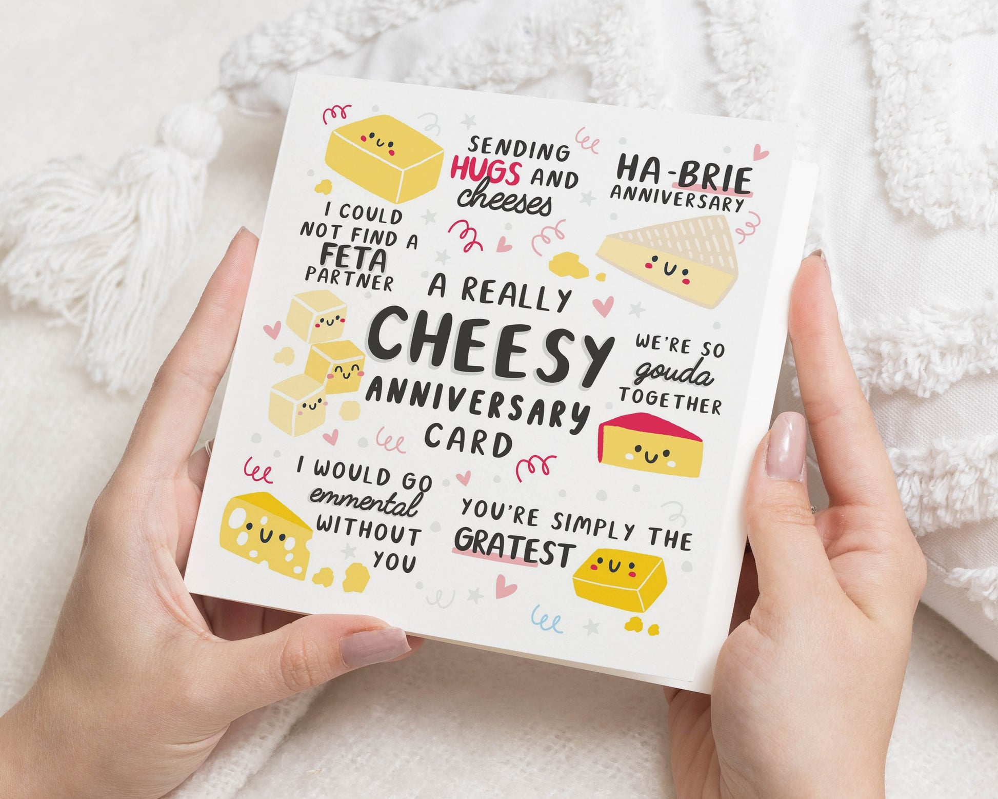 Cheesy Anniversary Card, Funny Anniversary Card for Him or Her, Cute Cheese Pun Card, Anniversary Card for Partner, Romantic Card