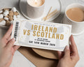 Personalised Rugby Ticket Gift, Six Nations Gift Voucher, Sports Gift for Him or Her