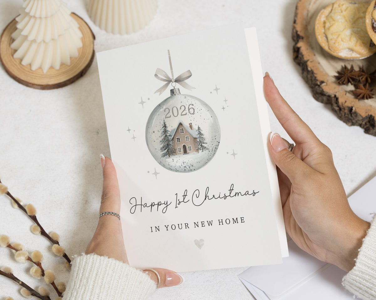 First Christmas in New Home Card, 1st Christmas Card, New Home Christmas Card, New House Card, Personalised Christmas Card