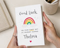 Good Luck First Day of School Card, Personalised Primary School Card, Back to School Card for Child, Rainbow School Card