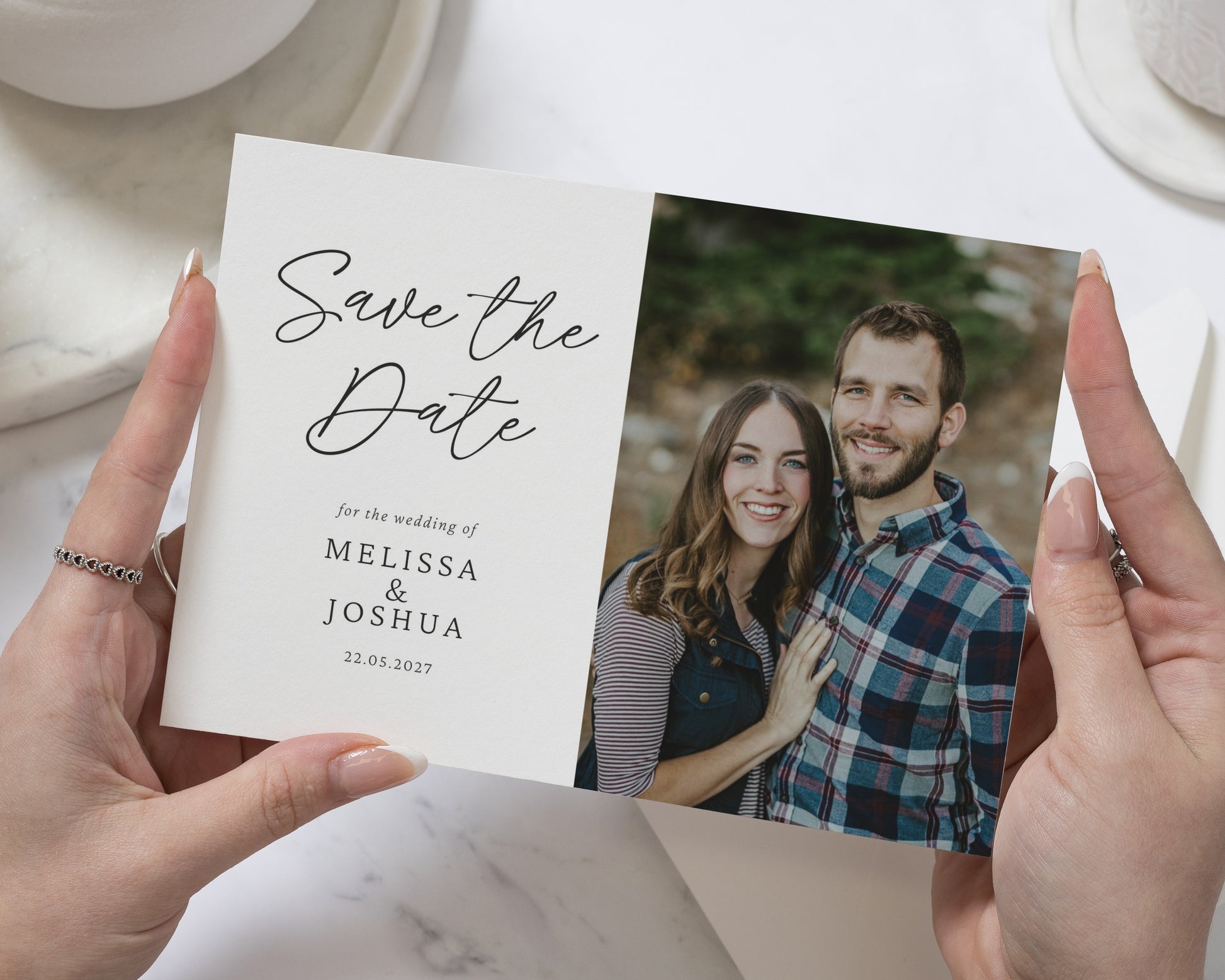 Personalised Save the Date Card, Photo Save the Date Card, Wedding Save the Date, Custom Save the Date, Simple Save the Date Card
