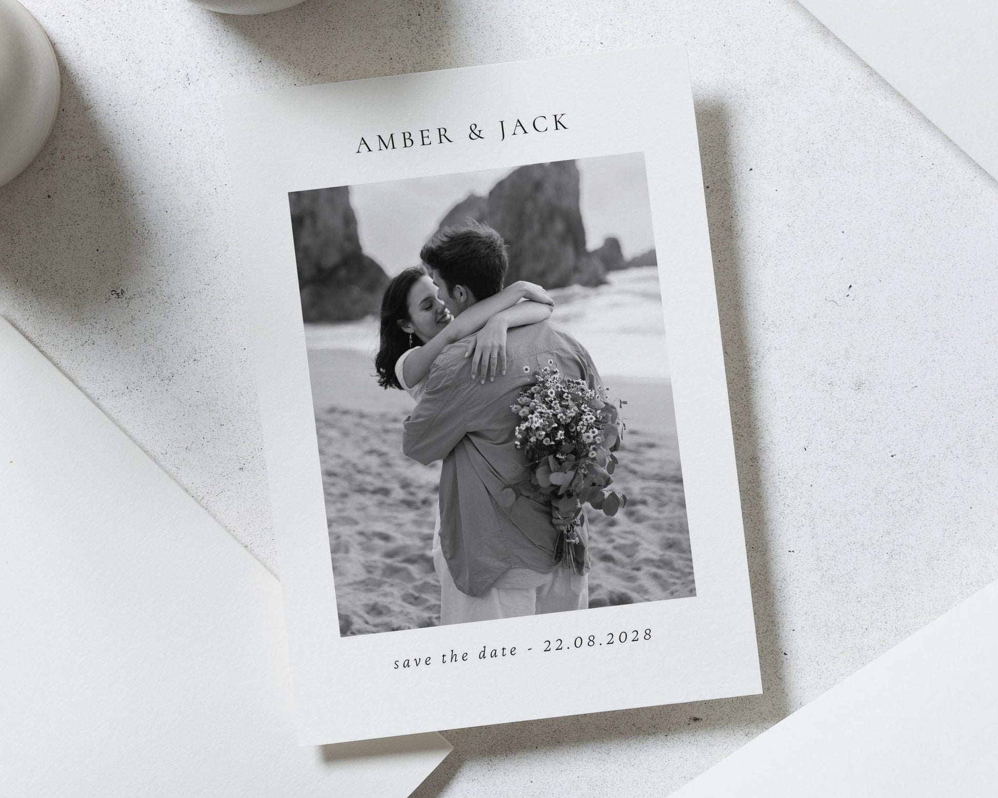 Personalised Save the Date Card, Photo Save the Date Card, Wedding Save the Date, Simple Save the Date, Custom Save the Date Card