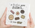 Teacher Thank You Card, Funny Teacher Card, Thank You Card for Teacher, Teacher Appreciation Card, End of Term Card, Biscuits Card