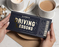 Personalised Driving Lessons Gift Voucher, Gold Foil, Custom Birthday Gift, Driving Experience, Scratch To Reveal