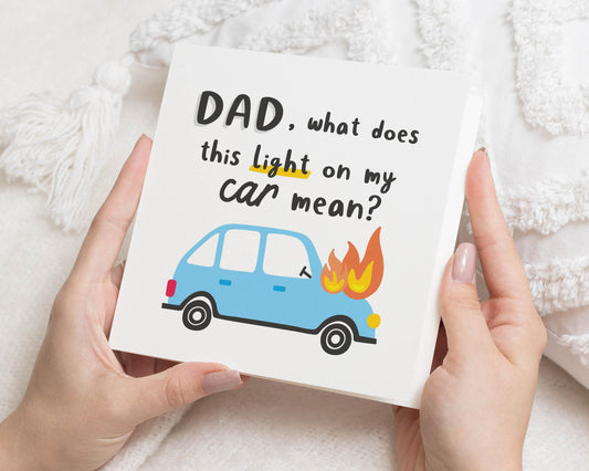 Funny Fathers Day Card from Daughter, Dad Birthday Card, Fathers Day Card, Car Card for Dad, Funny Card for Him, Dad Card