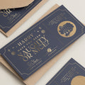 Christmas Gift Voucher, Gold Foil Scratch Gift Voucher, Santa Voucher Gold Foil, Christmas Reindeer, Naughty Or Nice Scratch To Reveal Gift