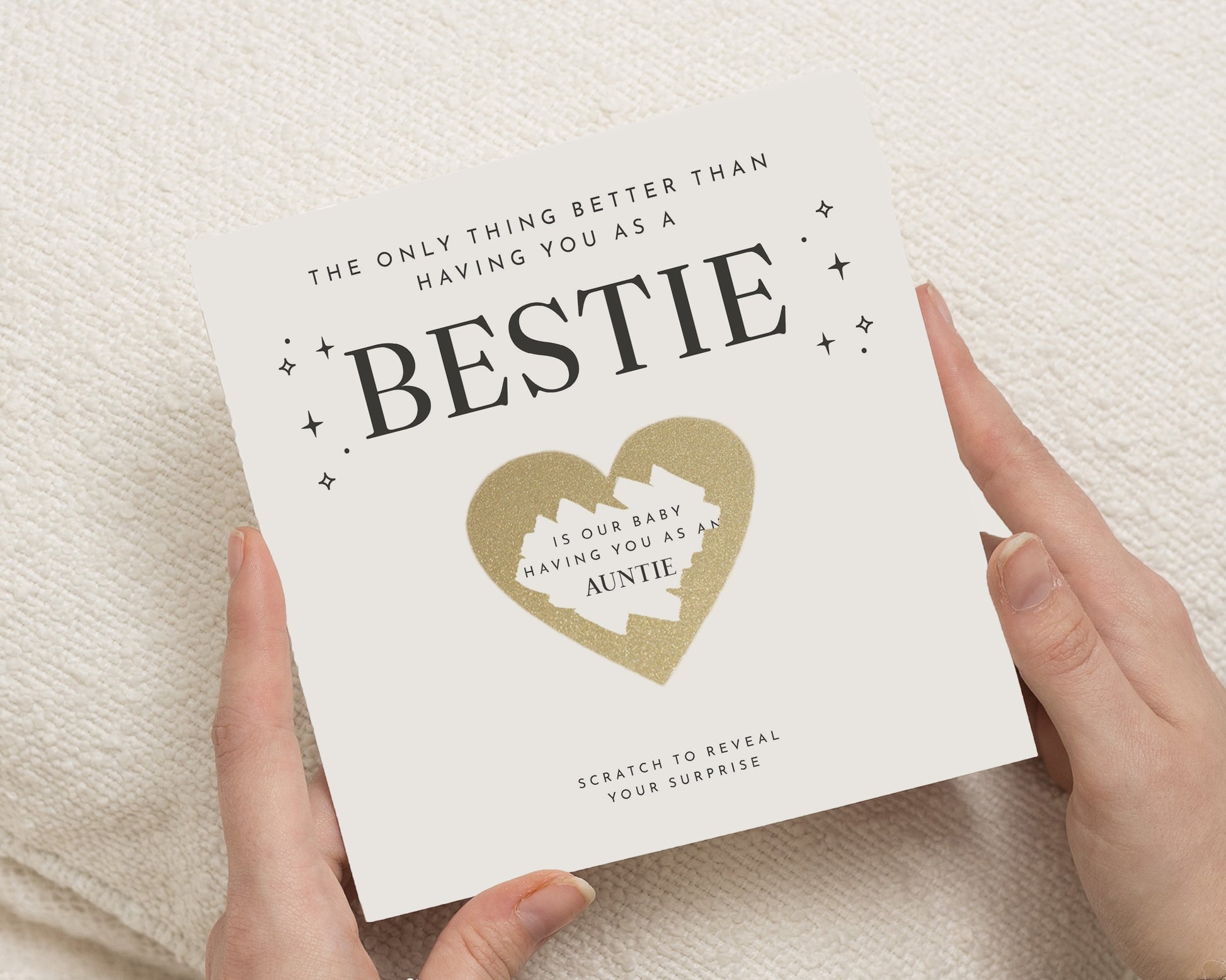 Scratch Reveal Pregnancy Announcement Card, Will You Be My Auntie Card, Best Friend Baby Surprise Card, Bestie New Baby Card